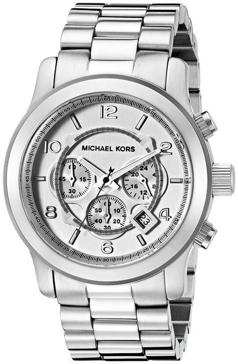 michael kors mens black and silver watch|Michael Kors mk8086.